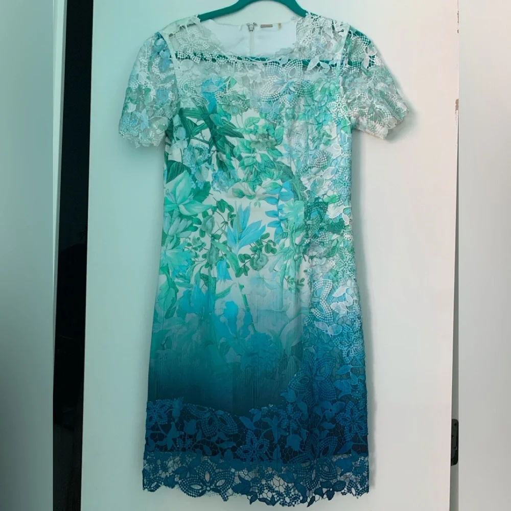 Elie Tahari Ombré Lace Trim Dress, size 4 - Picture 2 of 6